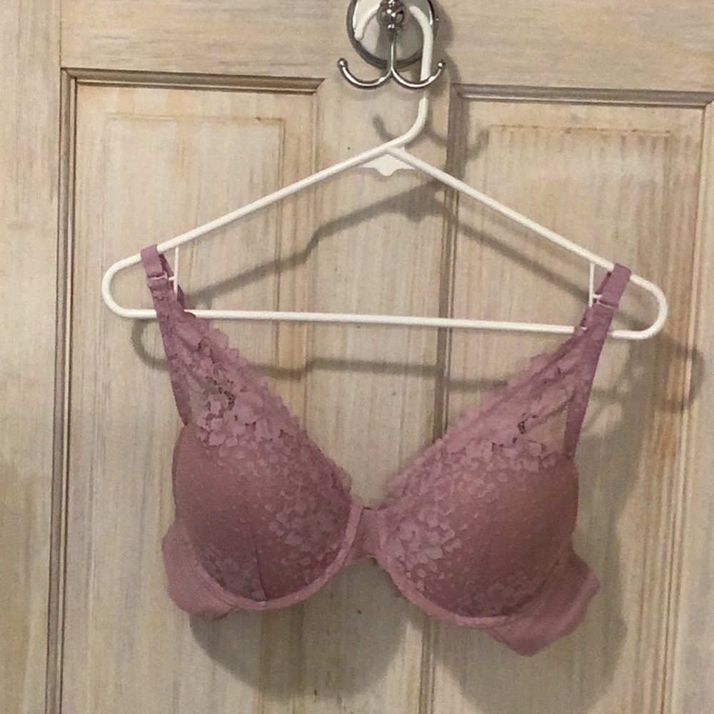 Auden Pink Lace Full-Coverage Bra